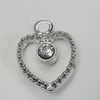 Zinc Alloy Peadant With Crystal Beads. Fashion Jewelry Findings. 15x11mm. Sold by Bag