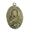 Pendant/Charm. Fashion Zinc Alloy Jewelry Findings. Lead-free. 30x18mm. Sold by Bag