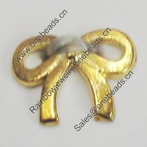 Pendant/Charm. Fashion Zinc Alloy Jewelry Findings. Lead-free. Bowknot 10x8mm. Sold by Bag