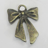 Pendant/Charm. Fashion Zinc Alloy Jewelry Findings. Lead-free. Bowknot 24x17mm. Sold by Bag