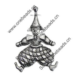Pendant/Charm. Fashion Zinc Alloy Jewelry Findings. Lead-free. 46x30mm. Sold by  pc