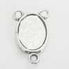 Connetor. Fashion Zinc Alloy Jewelry Findings. Lead-free. 22x14mm. Sold by Bag