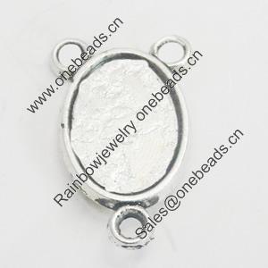 Connetor. Fashion Zinc Alloy Jewelry Findings. Lead-free. 22x14mm. Sold by Bag