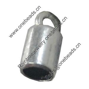 Zinc Alloy Cord End Caps. Fashion Jewelry Findings. 9x4mm. Hole:3mm. Sold by Bag