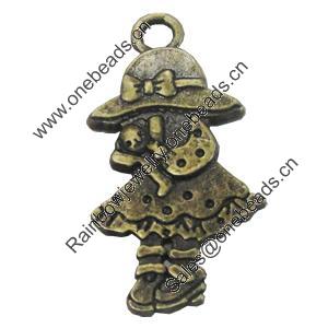 Pendant/Charm. Fashion Zinc Alloy Jewelry Findings. Lead-free. 30x16mm. Sold by Bag