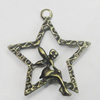 Pendant/Charm. Fashion Zinc Alloy Jewelry Findings. Lead-free. 24x28mm. Sold by Bag