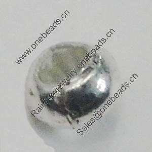 Beads. Fashion Zinc Alloy Jewelry Findings. Lead-free. 5mm. Hole:3mm. Sold by Bag