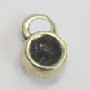 Pendant/Charm. Fashion Zinc Alloy Jewelry Findings. Lead-free. 5x9mm,4mm. Sold by Bag