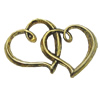 Pendant/Charm. Fashion Zinc Alloy Jewelry Findings. Lead-free. Heart 23x32mm. Sold by Bag