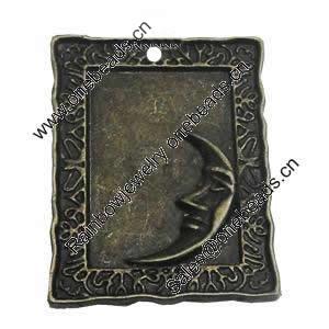 Pendant/Charm. Fashion Zinc Alloy Jewelry Findings. Lead-free. 32x21mm. Sold by Bag