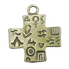 Pendant/Charm. Fashion Zinc Alloy Jewelry Findings. Lead-free. Cross 22x25mm. Sold by Bag