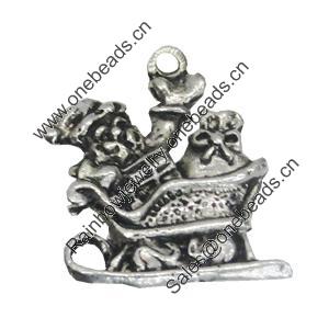 Pendant/Charm. Fashion Zinc Alloy Jewelry Findings. Lead-free. 20x18mm. Sold by Bag 