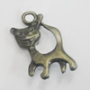 Pendant/Charm. Fashion Zinc Alloy Jewelry Findings. Lead-free. Animal 22x13mm. Sold by Bag
