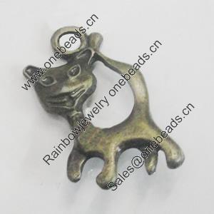 Pendant/Charm. Fashion Zinc Alloy Jewelry Findings. Lead-free. Animal 22x13mm. Sold by Bag
