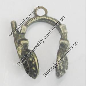 Pendant/Charm. Fashion Zinc Alloy Jewelry Findings. Lead-free. 25x19mm. Sold by Bag