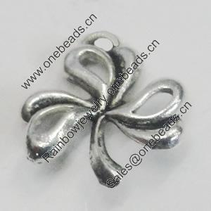 Pendant/Charm. Fashion Zinc Alloy Jewelry Findings. Lead-free. Flower 14x15mm. Sold by Bag