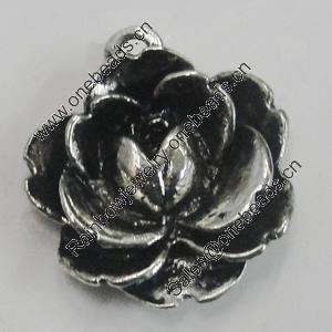 Pendant/Charm. Fashion Zinc Alloy Jewelry Findings. Lead-free. Flower 20x17mm. Sold by Bag