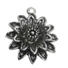 Pendant/Charm. Fashion Zinc Alloy Jewelry Findings. Lead-free. Flower 23x27mm. Sold by Bag