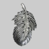Pendant/Charm. Fashion Zinc Alloy Jewelry Findings. Lead-free. Leaf 47x29mm. Sold by Bag