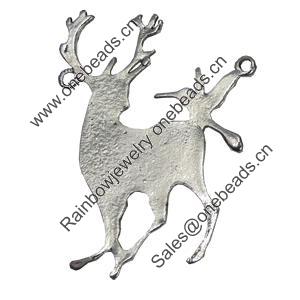 Connetor. Fashion Zinc Alloy Jewelry Findings. Lead-free. Animal 46x35mm. Sold by Bag