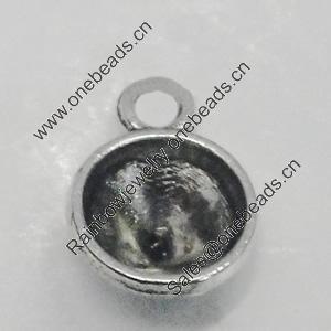 Pendant/Charm. Fashion Zinc Alloy Jewelry Findings. Lead-free. 11x8mm,7mm. Sold by Bag