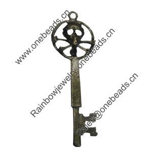 Pendant/Charm. Fashion Zinc Alloy Jewelry Findings. Lead-free. 24x75mm. Sold by Bag