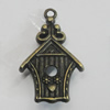 Pendant/Charm. Fashion Zinc Alloy Jewelry Findings. Lead-free. 30x18mm. Sold by Bag