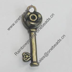 Pendant/Charm. Fashion Zinc Alloy Jewelry Findings. Lead-free. 24x7mm. Sold by Bag