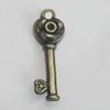 Pendant/Charm. Fashion Zinc Alloy Jewelry Findings. Lead-free. 24x7mm. Sold by Bag