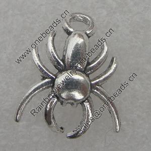 Pendant/Charm. Fashion Zinc Alloy Jewelry Findings. Lead-free. Animal 12x15mm. Sold by Bag