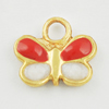 Zinc Alloy Enamel Pendant. Fashion Jewelry Findings. Lead-free. Animal 10x9mm. Sold by Bag