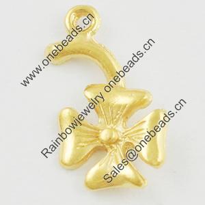 Pendant/Charm. Fashion Zinc Alloy Jewelry Findings. Lead-free. Plant 15x8mm. Sold by Bag