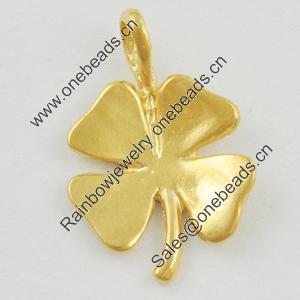 Pendant/Charm. Fashion Zinc Alloy Jewelry Findings. Lead-free. Plant 11x17mm. Sold by Bag