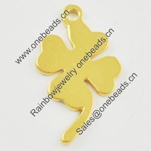 Pendant/Charm. Fashion Zinc Alloy Jewelry Findings. Lead-free. Plant 20x11mm. Sold by Bag