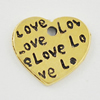Pendant/Charm. Fashion Zinc Alloy Jewelry Findings. Lead-free. Heart 11x10mm. Sold by Bag