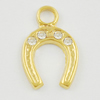 Zinc Alloy Pendant With Crystal Beads. Fashion Jewelry Findings. 13x8mm. Sold by Bag