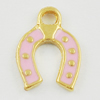 Zinc Alloy Enamel Pendant. Fashion Jewelry Findings. Lead-free. 12x8mm. Sold by Bag