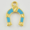 Zinc Alloy Enamel Pendant. Fashion Jewelry Findings. Lead-free. 16x11mm. Sold by Bag