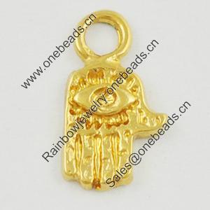 Pendant/Charm. Fashion Zinc Alloy Jewelry Findings. Lead-free. Hand 11x6mm. Sold by Bag