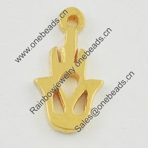 Pendant/Charm. Fashion Zinc Alloy Jewelry Findings. Lead-free. Hand 13x7mm. Sold by Bag