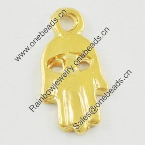 Pendant/Charm. Fashion Zinc Alloy Jewelry Findings. Lead-free. Hand 13x7mm. Sold by Bag