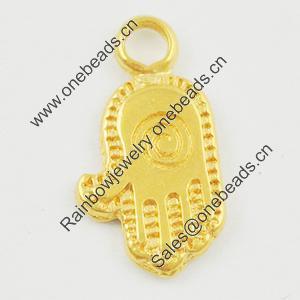 Pendant/Charm. Fashion Zinc Alloy Jewelry Findings. Lead-free. Hand 16x9mm. Sold by Bag
