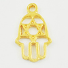 Pendant/Charm. Fashion Zinc Alloy Jewelry Findings. Lead-free. Hand 13x17mm. Sold by Bag