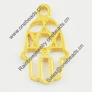 Pendant/Charm. Fashion Zinc Alloy Jewelry Findings. Lead-free. Hand 13x17mm. Sold by Bag