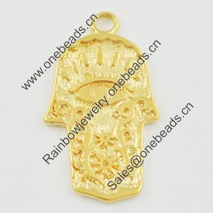 Pendant/Charm. Fashion Zinc Alloy Jewelry Findings. Lead-free. Hand 21x18mm. Sold by Bag