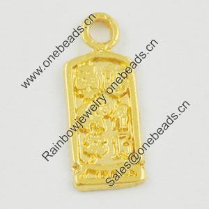 Pendant/Charm. Fashion Zinc Alloy Jewelry Findings. Lead-free. 13x5mm. Sold by Bag