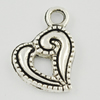 Pendant/Charm. Fashion Zinc Alloy Jewelry Findings. Lead-free. Heart 13x16mm. Sold by Bag