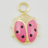 Zinc Alloy Enamel Pendant. Fashion Jewelry Findings. Lead-free. Animal 12x8mm. Sold by Bag