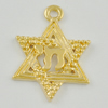 Pendant/Charm. Fashion Zinc Alloy Jewelry Findings. Lead-free. Hexagon 21x16mm. Sold by Bag
