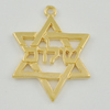 Pendant/Charm. Fashion Zinc Alloy Jewelry Findings. Lead-free. Hexagon 24x18mm. Sold by Bag